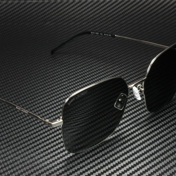 Saint Laurent Women\'s Silver and Grey Sunglasses!